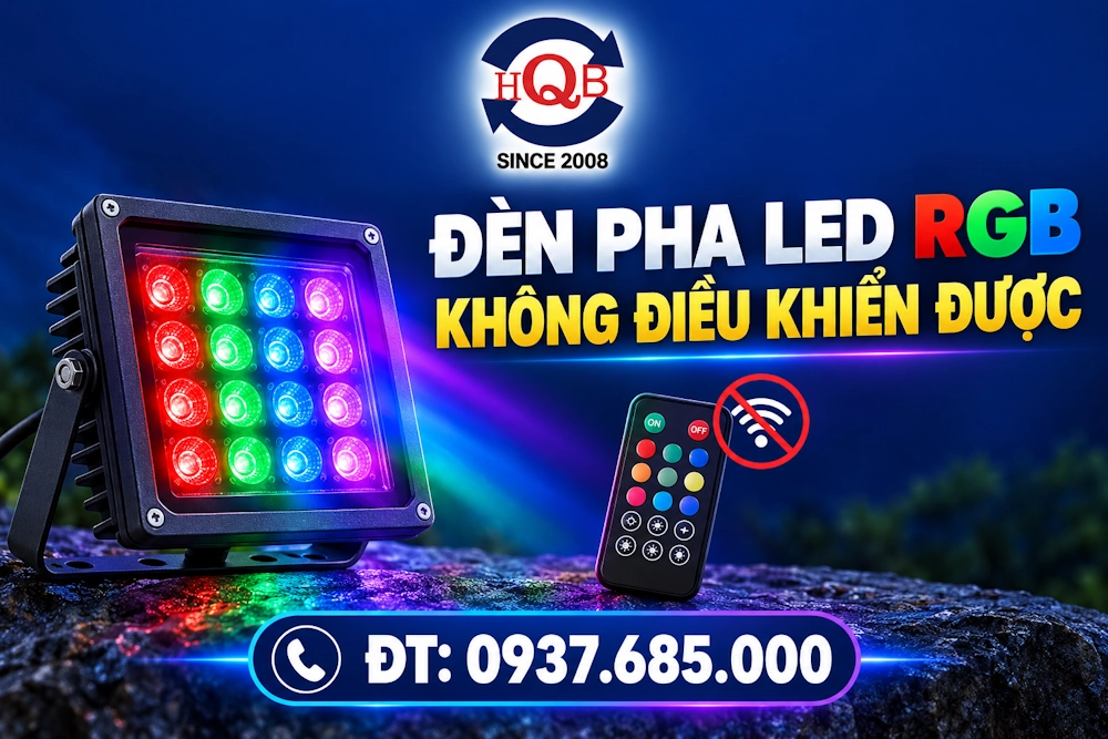 Đèn pha LED RGB không điều khiển được